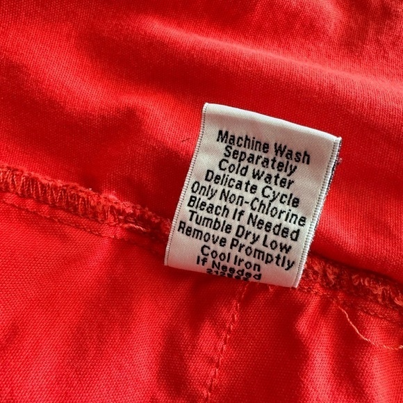 Cabi Taylor Button Down Ruffle Vintage Lobster Orange Red 727 Jacket Size Small - Picture 7 of 9